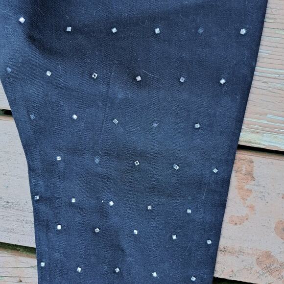 Amiri Jeans Black Skinny Swarovski Crystals Men Size 34X31 - Picture 12 of 13